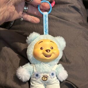 Winnie the Pooh Plush Keychain - Light Blue